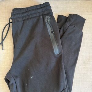 Men's Black Jogger Pants with Zipper Pocket